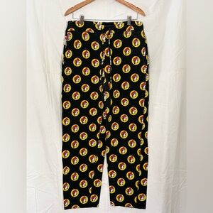 Buc-ee's Logo Print  Multicolor Pajama Pants Drawstring Stretch Adult SZ Large